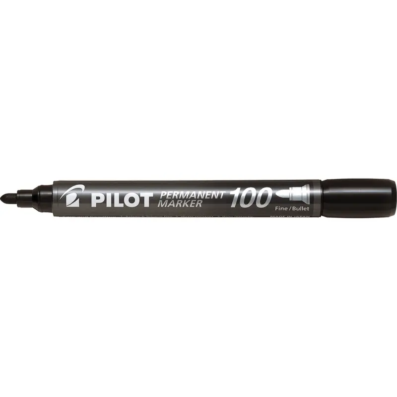 Pilot 100 Permanent Marker, Bullet, Black 1