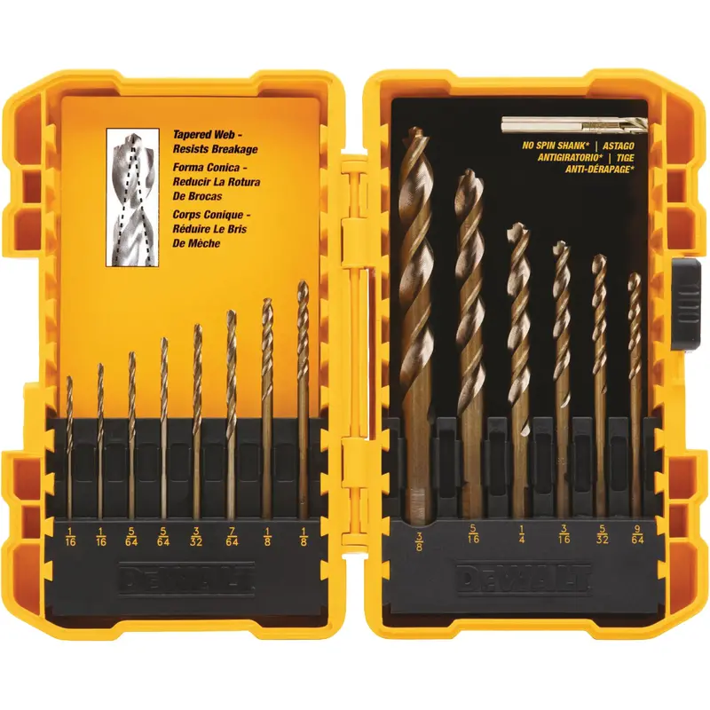 Pilot Point® Drill Bit Set, 14 Pieces, High Speed Steel 1