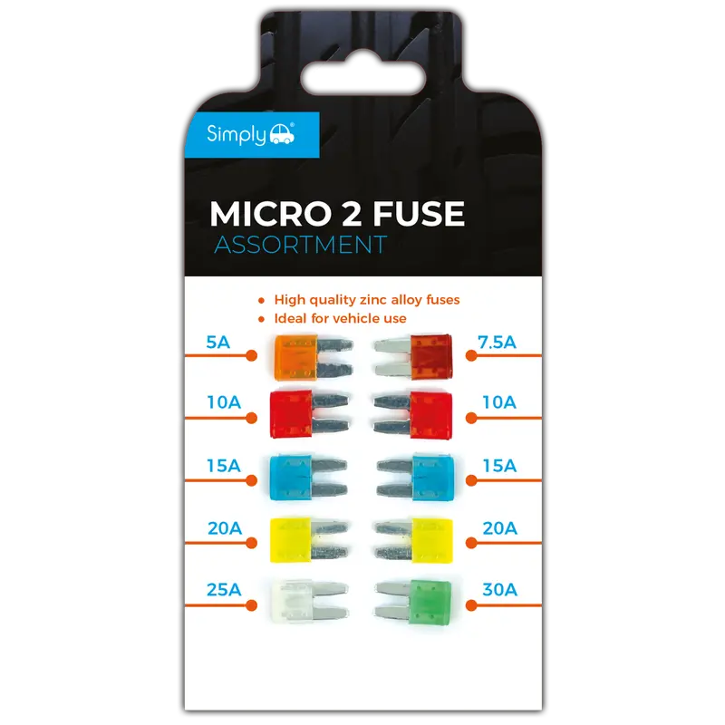 Pk10 Micro2 Blade Fuse Set – Car Electrical Replacement Fuses 1