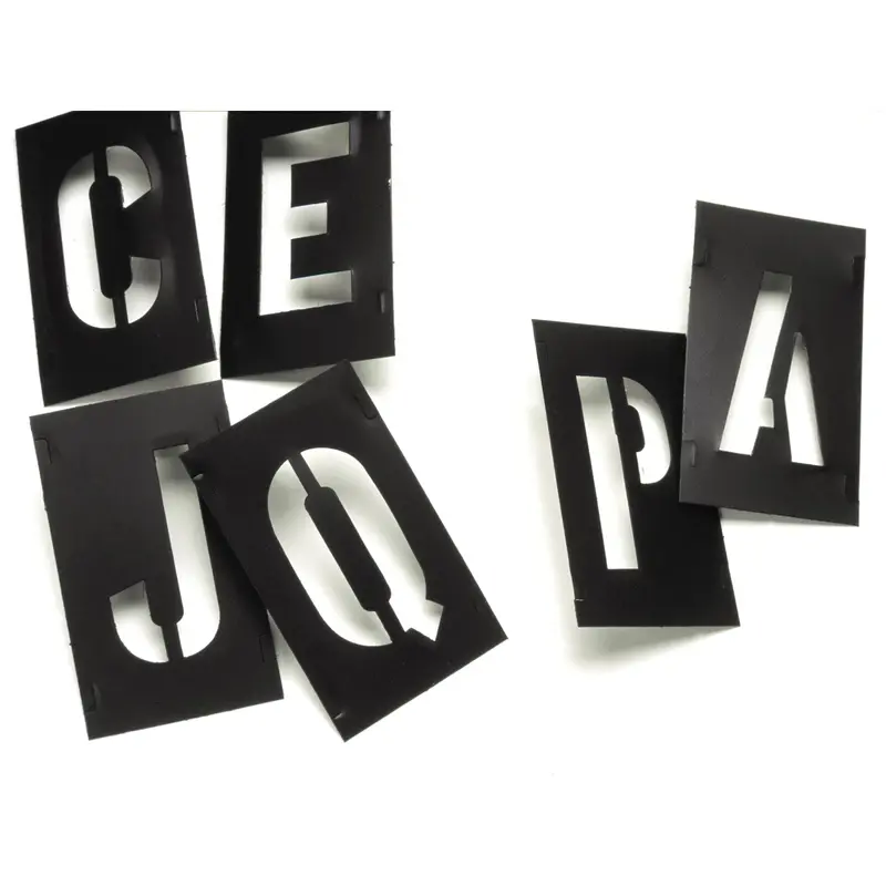 Plastic Interlocking Stencils, Pictogram, 3" 1