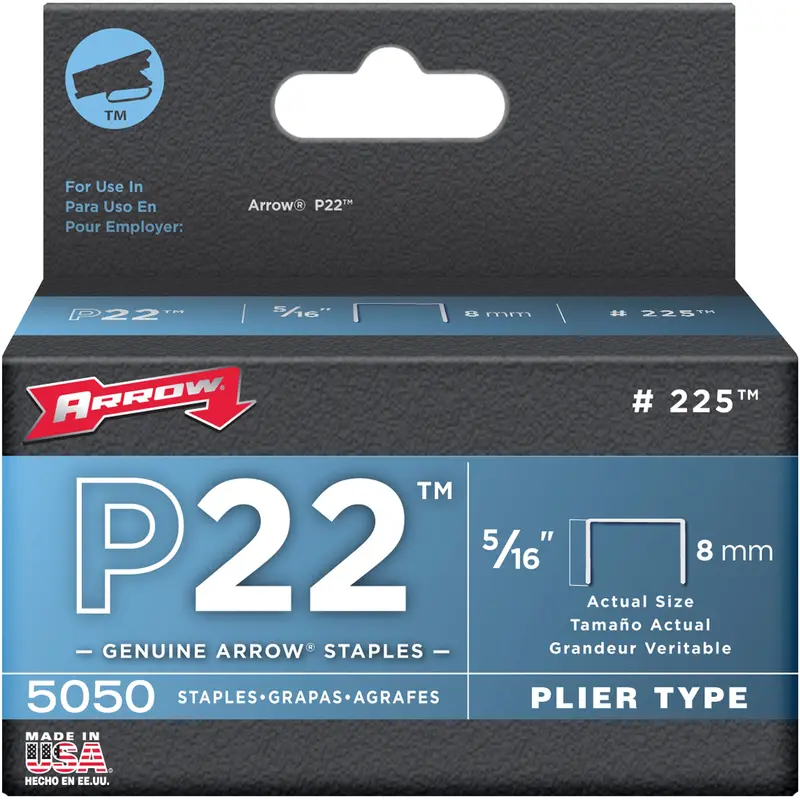 Plier-Type Staples, 18 Gauge, 5/16" Wide Crown, 5/16" Long 1