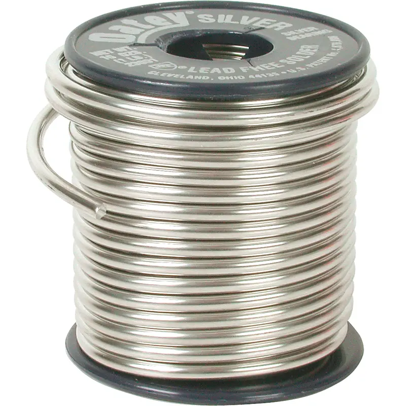Plumbing Solder, Lead-Free, 60-100% Tin 1-5% Bismuth 1-5% Copper 1-5% Silver, Solid Core, 0.117" Dia. 1