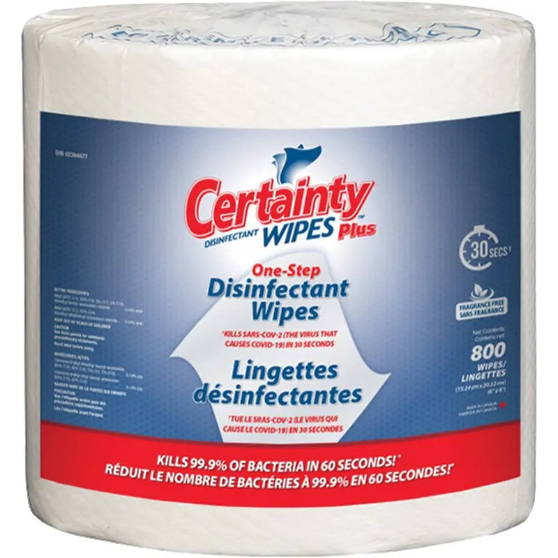 Plus Disinfectant Wipes, 7-9/10" X 5-9/10", 800 Count 1