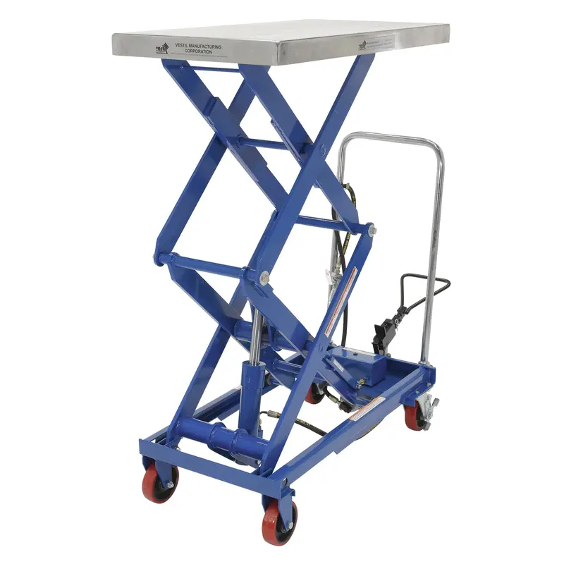 Pneumatic Hydraulic Scissor Lift Table, Steel, 35-1/2" L X 20" W, 800 Lbs. Cap. 1
