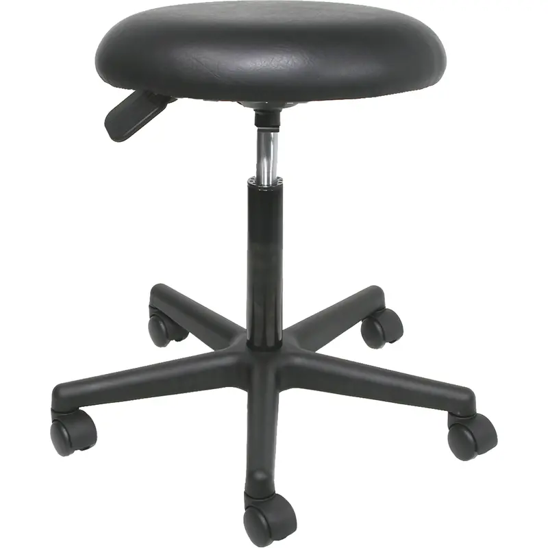 Pneumatic Swivel Stools, Mobile, Adjustable, 23-3/4", Vinyl Seat, Black 1