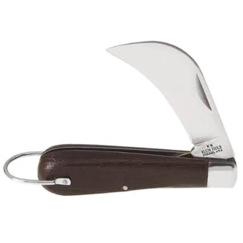 Pocket Knife With Hawkbill Slitting Blade, 2-5/8" Blade, Carbon Steel Blade, Plastic Handle 1