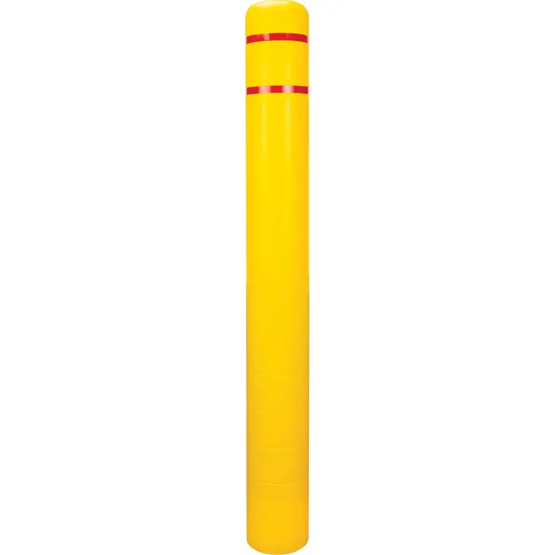 Polyethylene Bollard Cover, 6-5/8" Dia. X 60" L, Red/Yellow 1