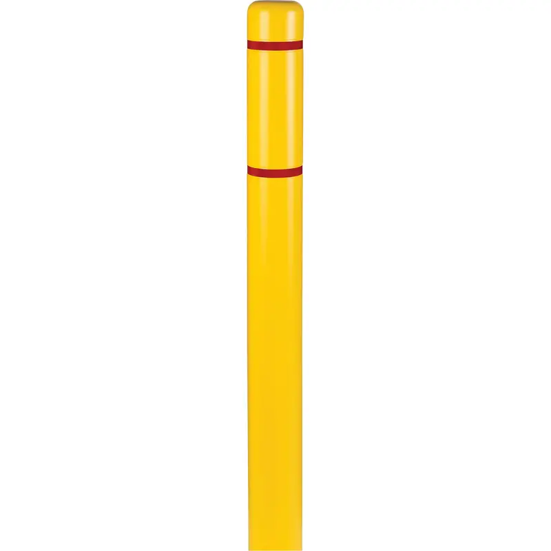 Polyethylene Bollard Covers, 4-1/2" Dia. X 52" L, Yellow 1