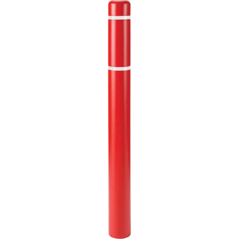 Polyethylene Bollard Covers, 6-5/8" Dia. X 52" L, Red 1