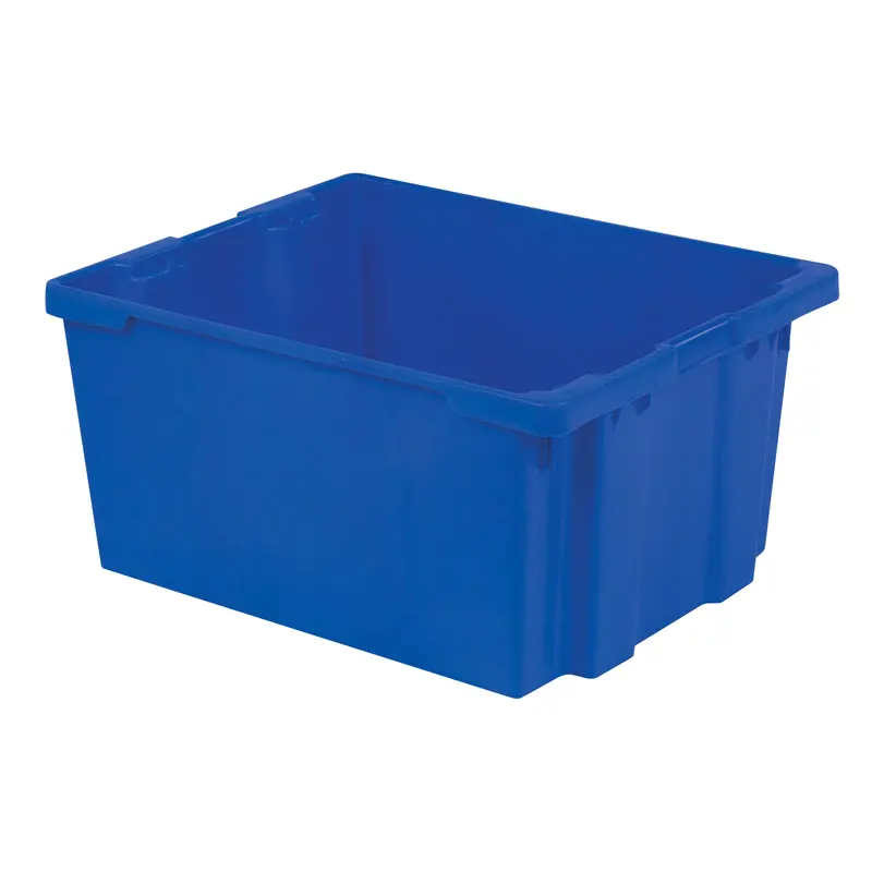 Polylewton Stack-N-Nest® Containers, 15.1" X 30.1" X 24", Blue 1