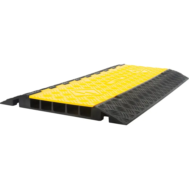 Polyurethane Cable Protector, 5 Channels, 35.43" L X 19.69" W X 2" H 1