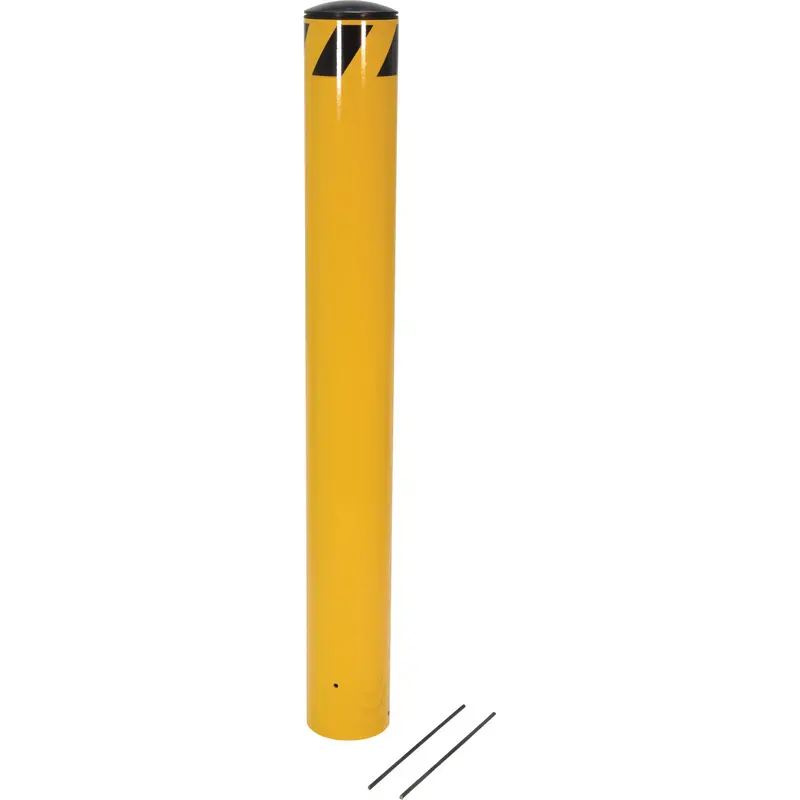 Pour-In-Place Bollards, Steel, 48-1/2" H X 5-9/16" W, Yellow 1