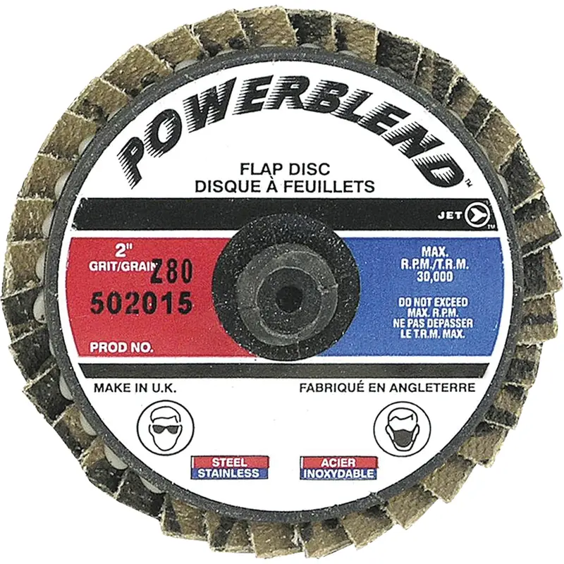 Powerblend™ Roll-On Flap Disc, 2" X Type R, Z80 Grit 1