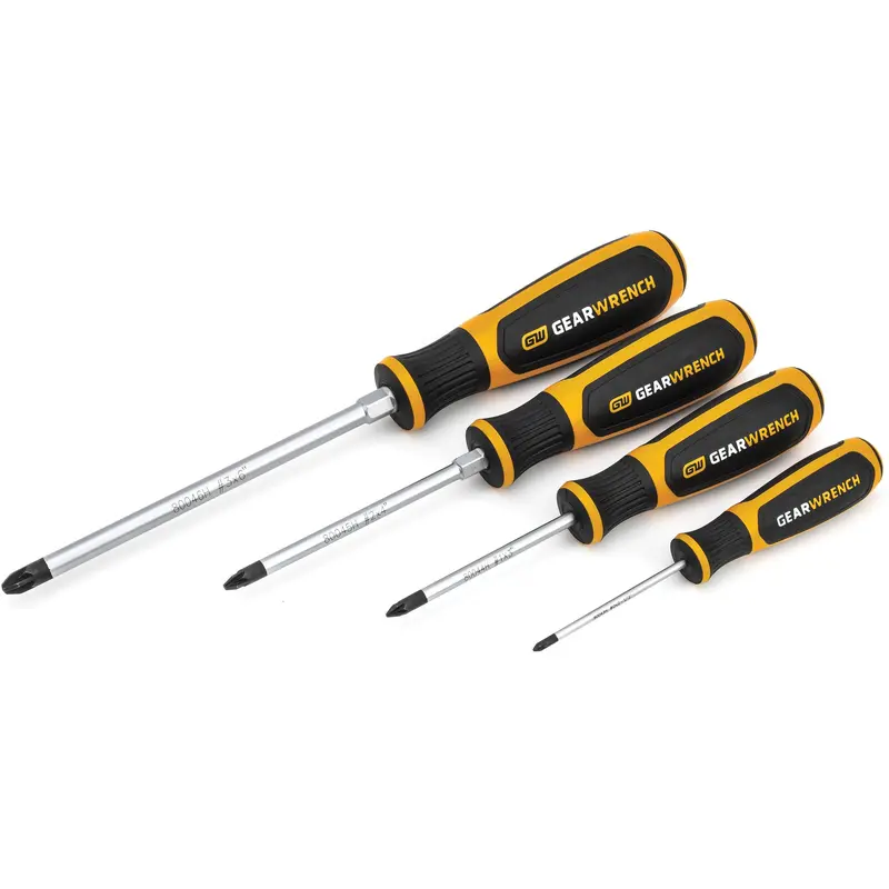 Pozidriv® Dual Material Screwdriver Set, 4 Pcs. 1