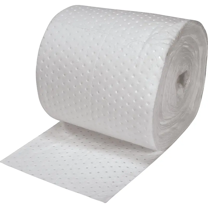 Premium Fine Fiber Sorbent Rolls, Heavyweight, 150' L X 15" W, 25 Gal. Absorbancy 1