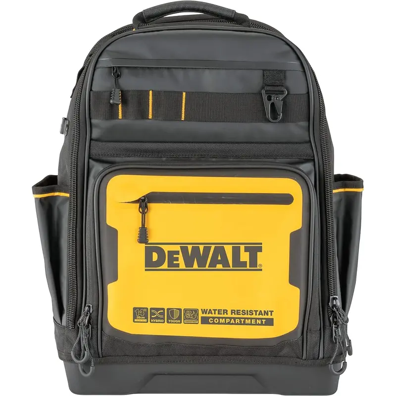 Pro Backpack, 13-3/4" L X 7-3/4" W, Black/Yellow 1
