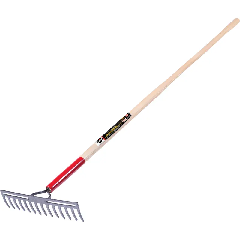Pro™ Double Back Level Rake, Ashwood Handle, 13-3/4" W, Tempered Steel Blade, 14 Tines 1