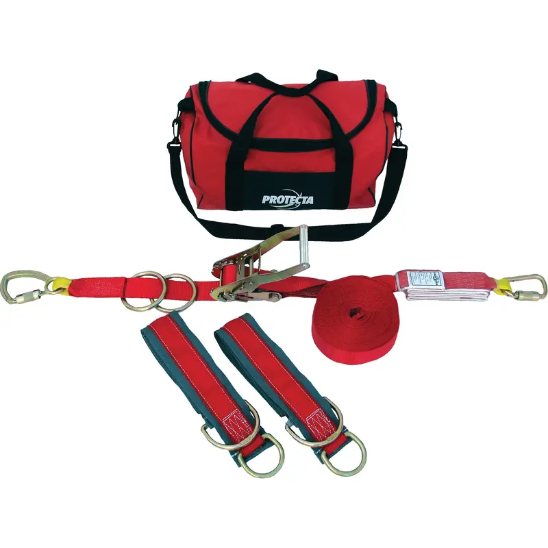 Pro-Line™ Temporary Horizontal Lifeline System, 60', Web, Swivel 1