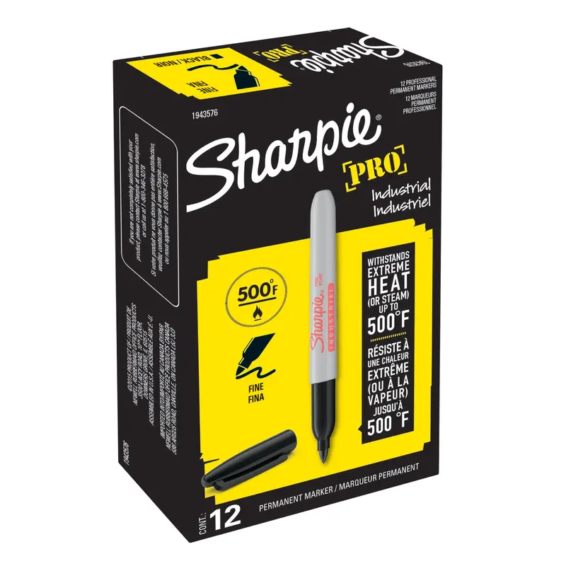 Pro Permanent Marker, Fine, Black 1