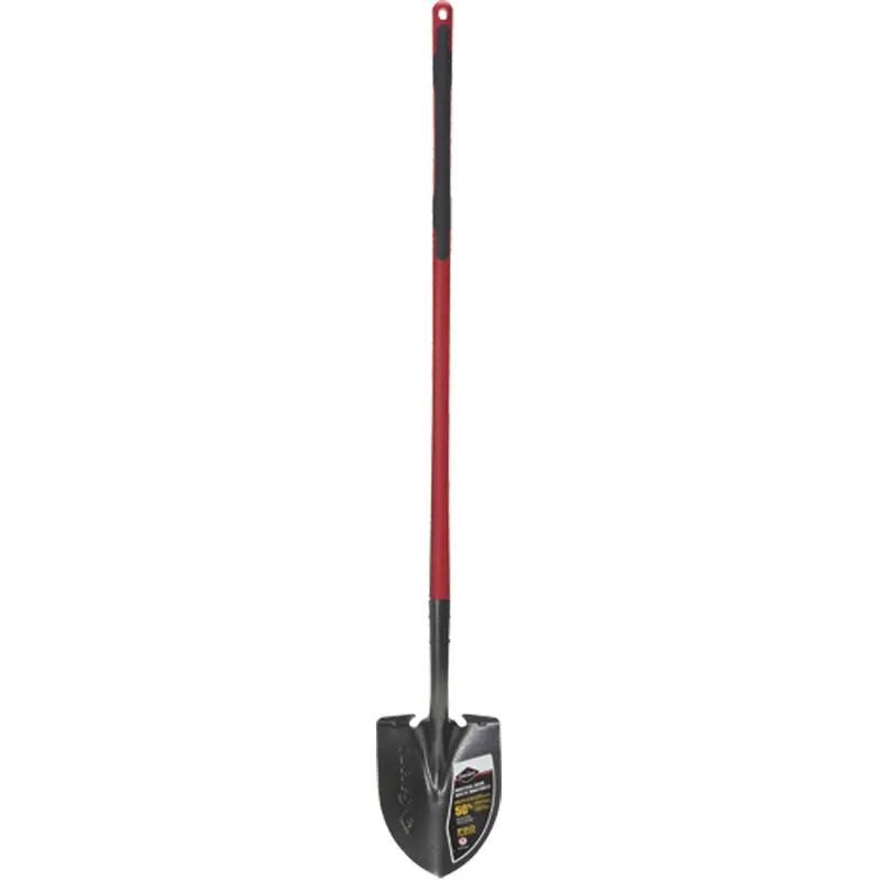 Pro™ Round Point Shovel, Tempered Steel Blade, Fibreglass, Straight Handle 1