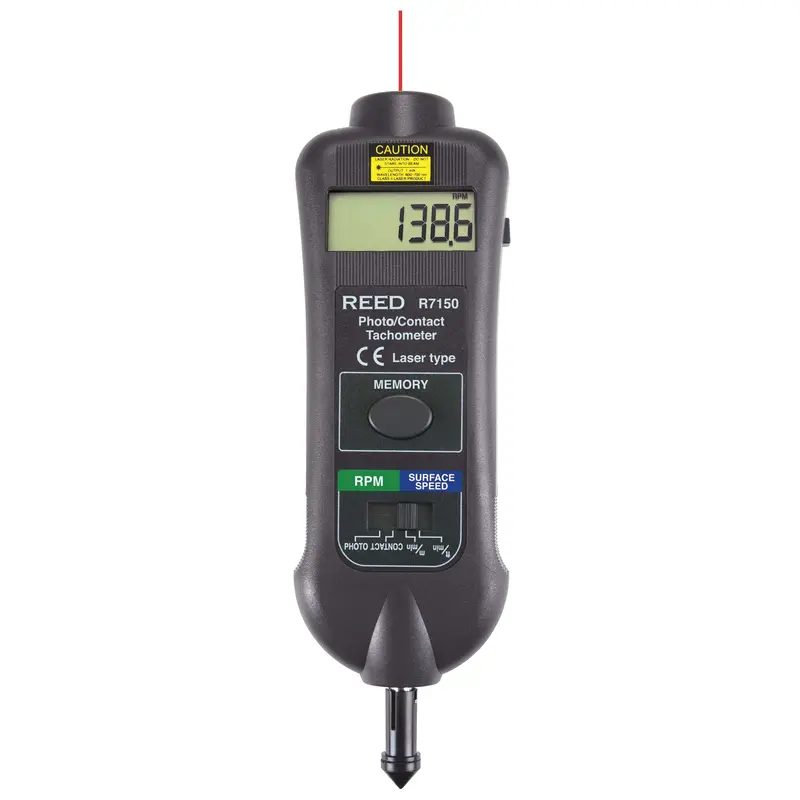 Professional Dual Function Tachometer, Contact/Photo (Non Contact) 1