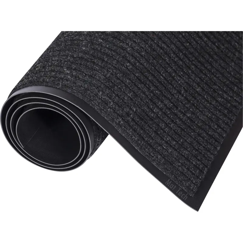 Prorib Entrance Matting, Wiper/Scraper, 3' X 10' X 5/16", Charcoal 1