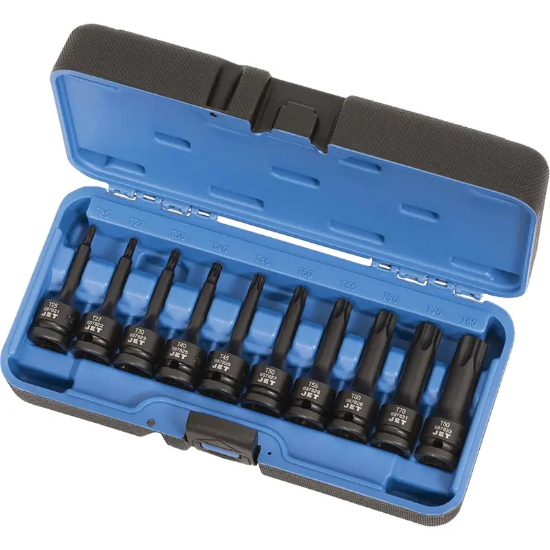 Ptb-1210 1/2" Drive Torx® Bit Impact Socket Set, Torx®, 1/2" Drive, 10 Pcs 1