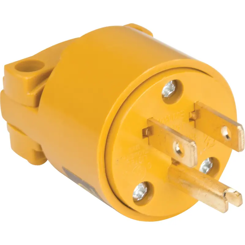 Pvc Grounding Plug, Plastic, 15 A, 125 V 1