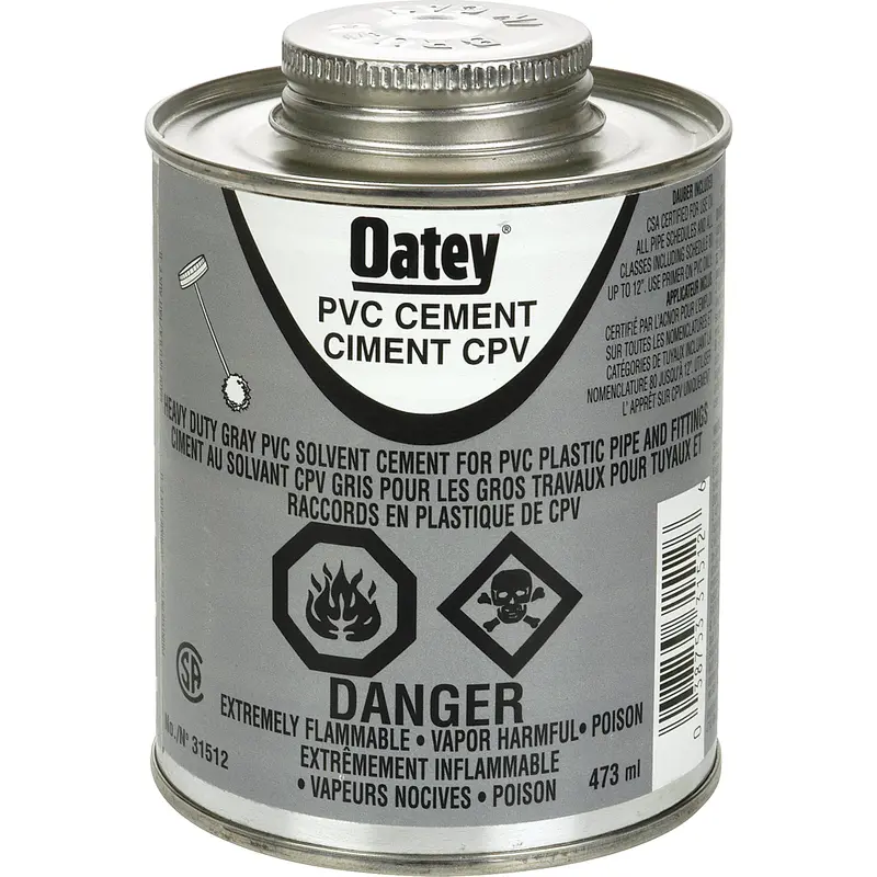 Pvc Heavy-Duty Cement, 473 Ml, Brush-Top Can, Grey 1