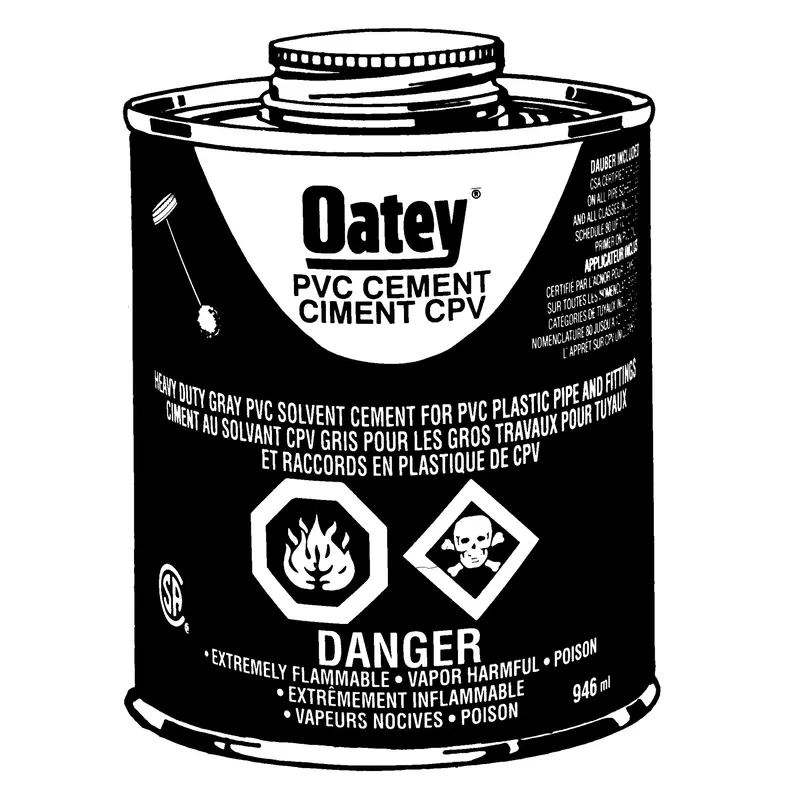 Pvc Heavy-Duty Cement, 946 Ml, Brush-Top Can, Grey 1