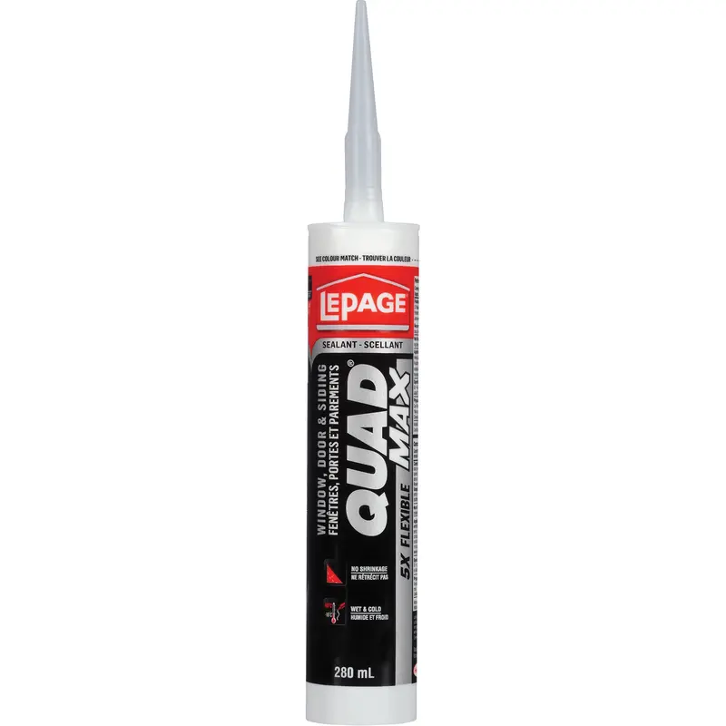 Quad® Max Siding & Window Sealant, 280 Ml, Tube, White 1