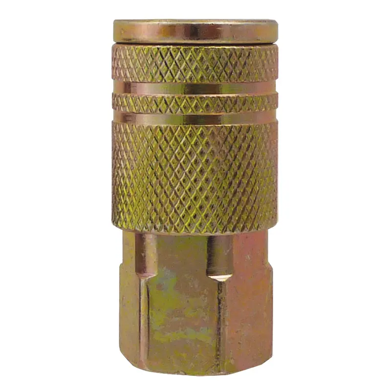 Quick Couplers - 1/4" Industrial, One Way Shut-Off - Manual Couplers, Brass 1