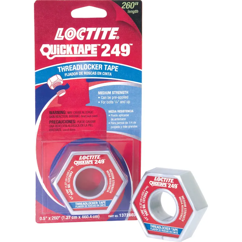 Quicktape® Threadlocker, Blue, Medium, 1/2" X 260' Roll, Tape 1