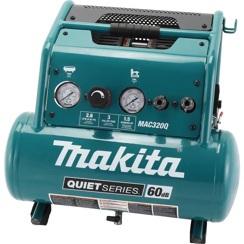 Quiet Series Air Compressor, Electric, 3 Gal (3.6 Us Gal), 135 Psi, 120/1 V 1