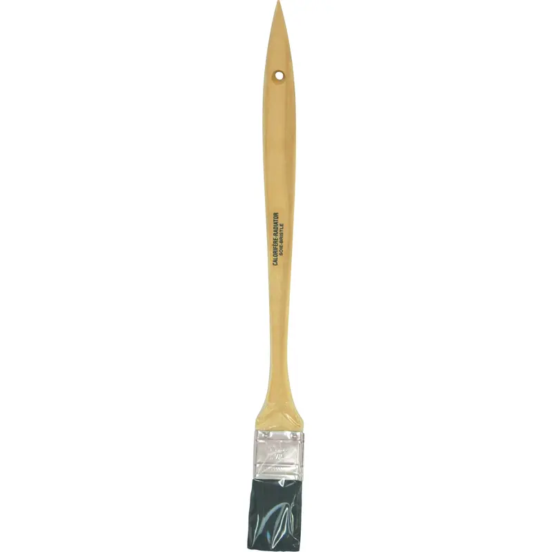 Radiator Paint Brush, Bristle, Wood Handle, 1-1/2" Width 1