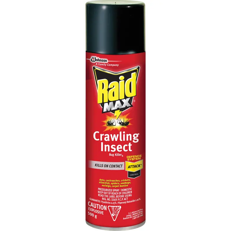 Raid® Max® Crawling Insect Bug Killer, 500 G, Aerosol Can, Solvent Base 1