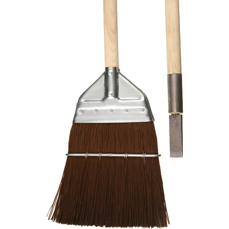 Railway & Track Broom With Chisel, Wood Handle, Polypropylene Bristles, 56" L 1