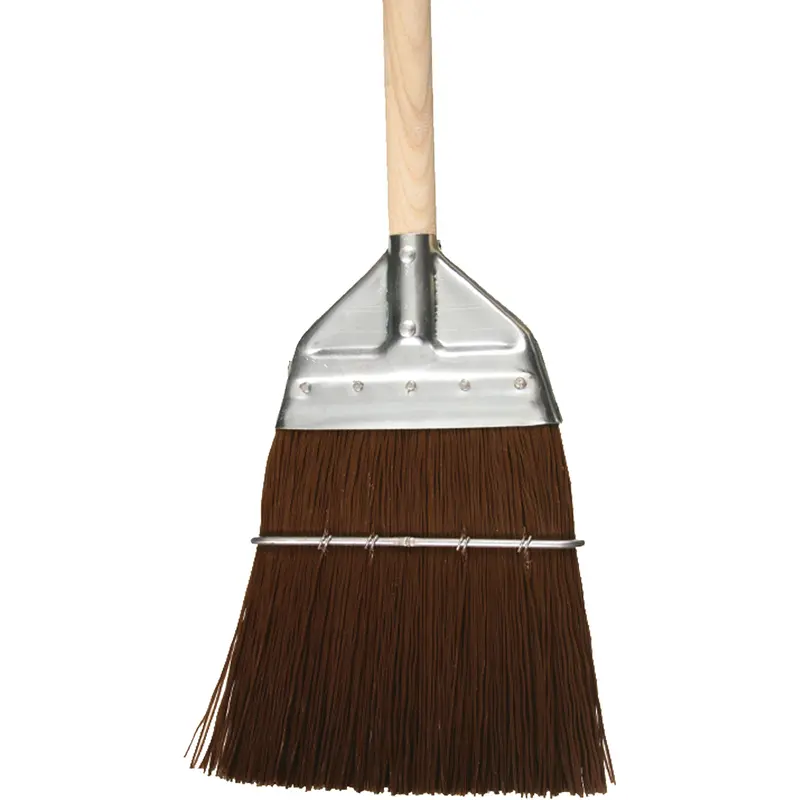 Railway & Track Broom, Wood Handle, Polypropylene Bristles, 56" L 1