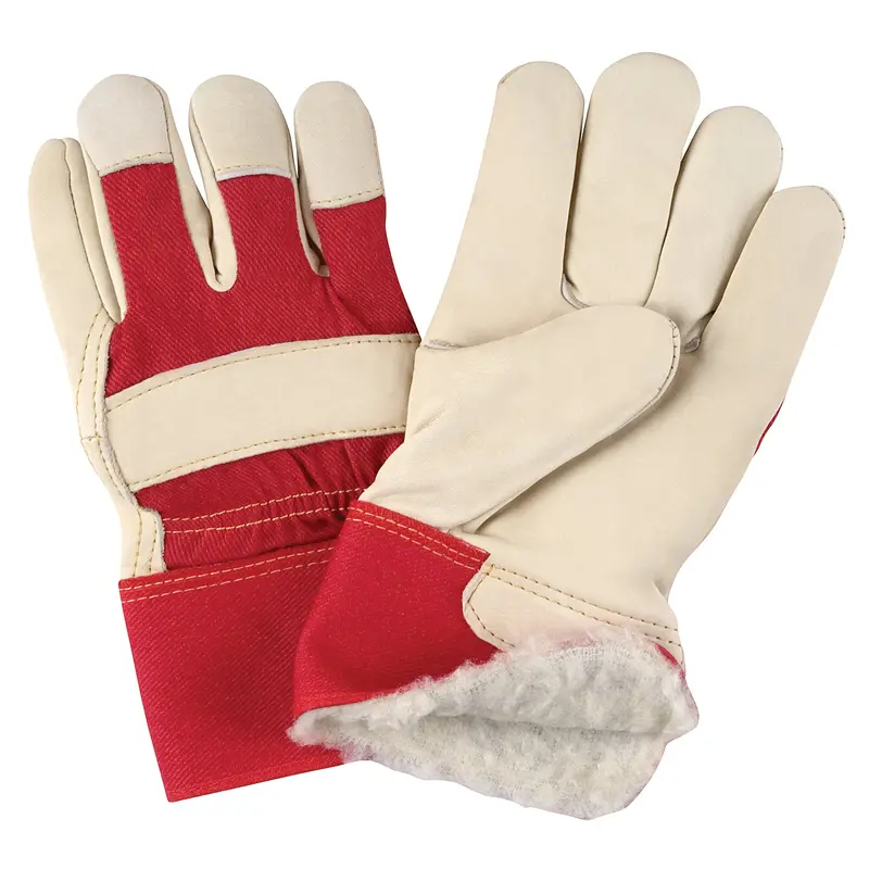 Red & White Premium Winter-Lined Fitters Gloves 1
