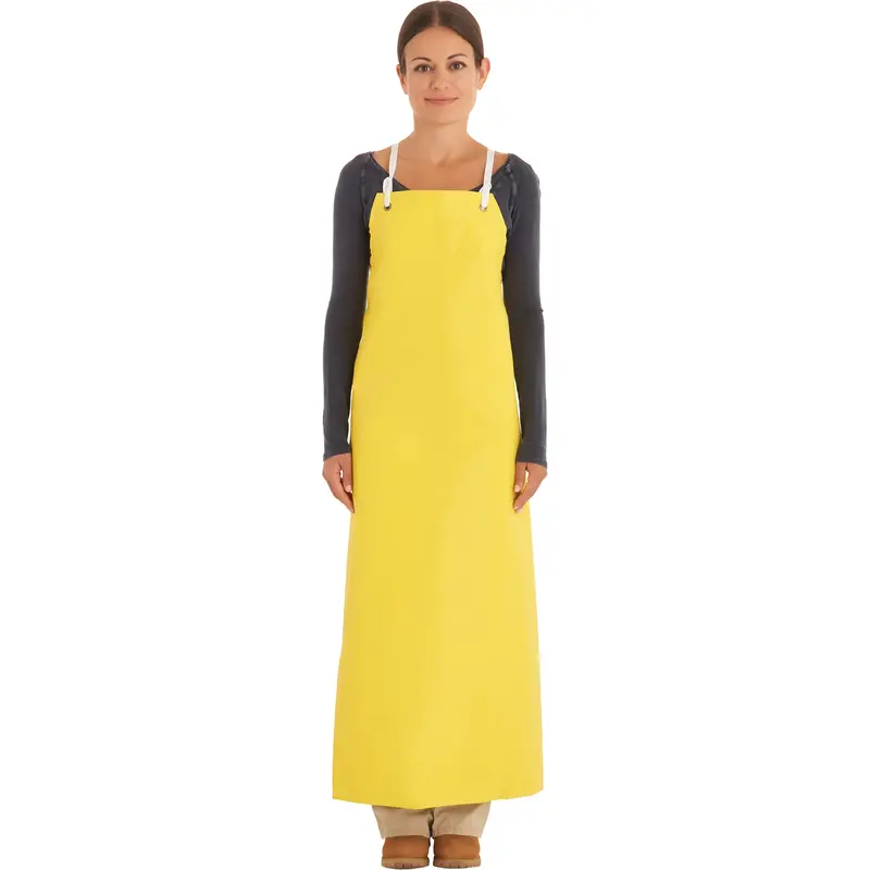Reinforced Heavy-Duty Apron, Neoprene, 45" L X 35" W, Yellow 1