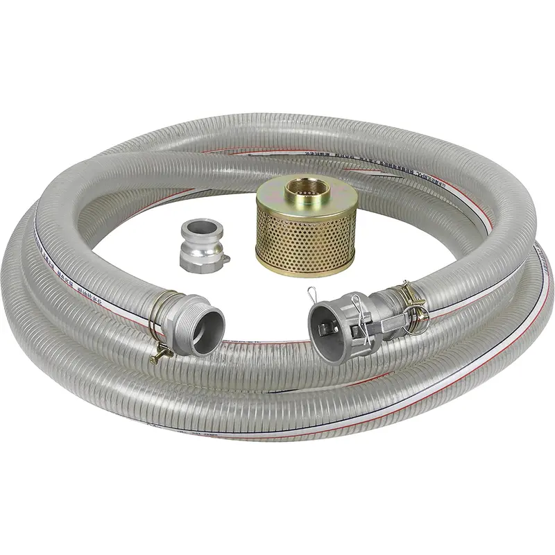 Reinforced Suction Hose Kit For Water Pump, 2" X 300" 1