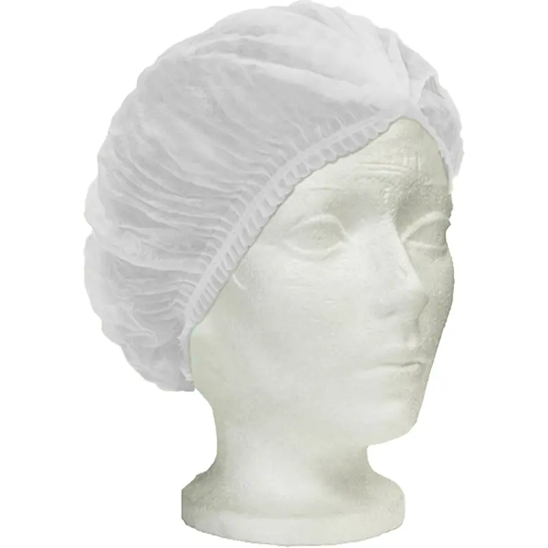 Ronco Care™ Pleated Bouffant Cap, Polypropylene, 24", White 1
