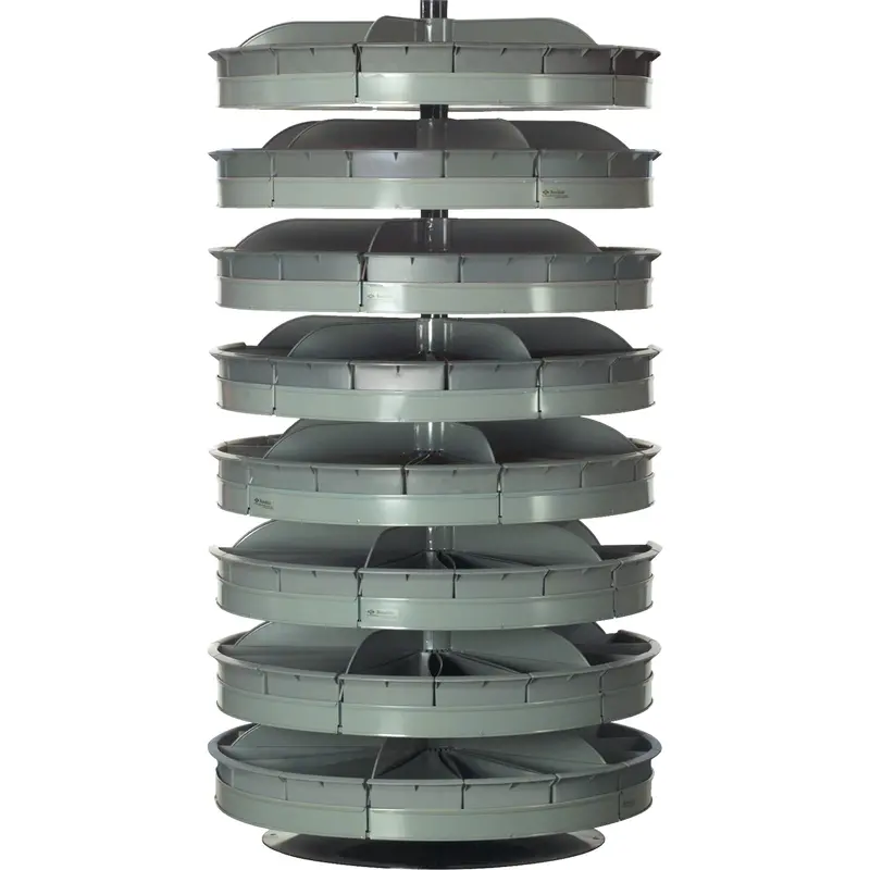 Rotabin® Storage Units, 500 Lbs. Capacity Per Level, 5 Level, 38" H X 28" Dia. 1
