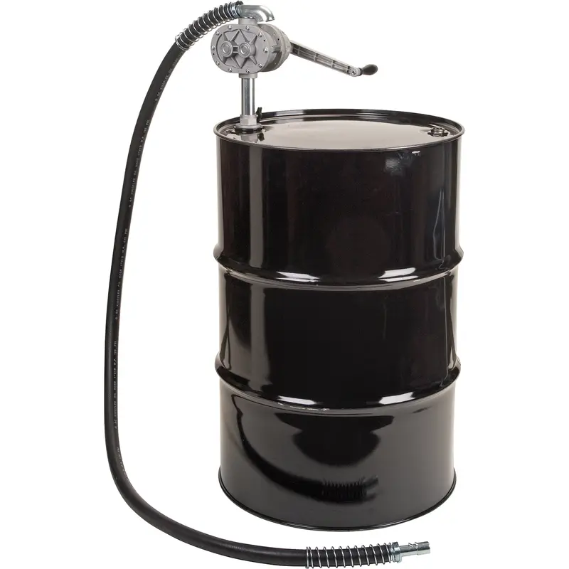 Rotary Lobe Type Drum Pump, Aluminum/Steel, Fits 55 Gal., 1 Liter Per Revolution 1