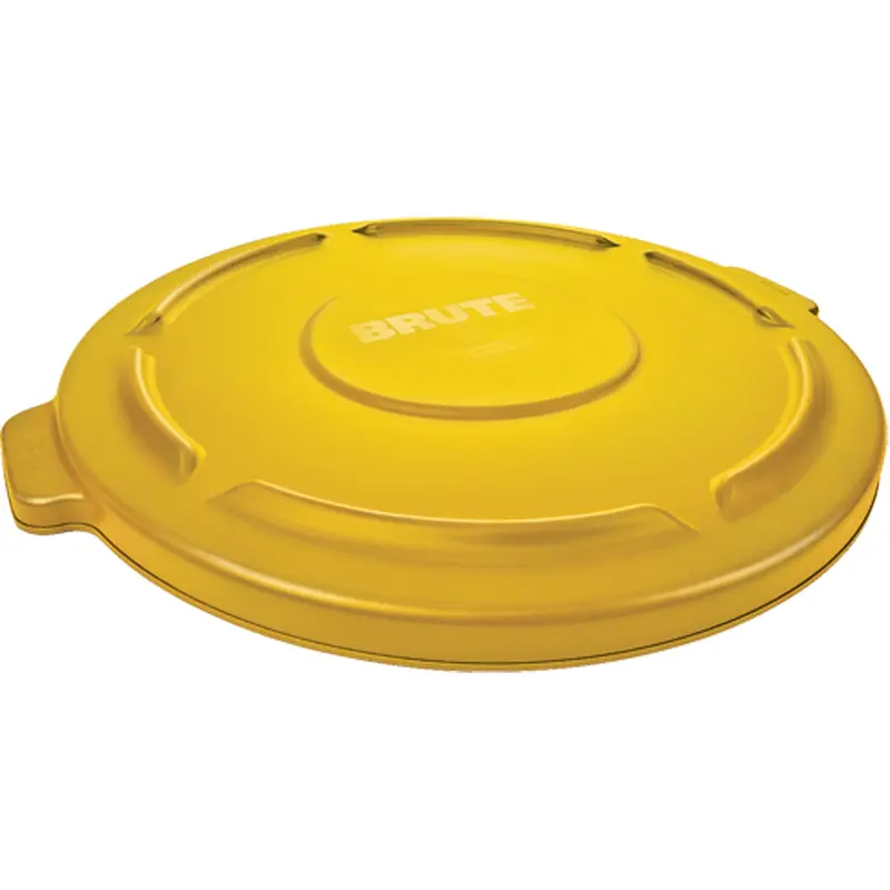 Round Brute® Tops, Flat Lid, Plastic/Polyethylene, Fits Container Size: 22" Dia. 1