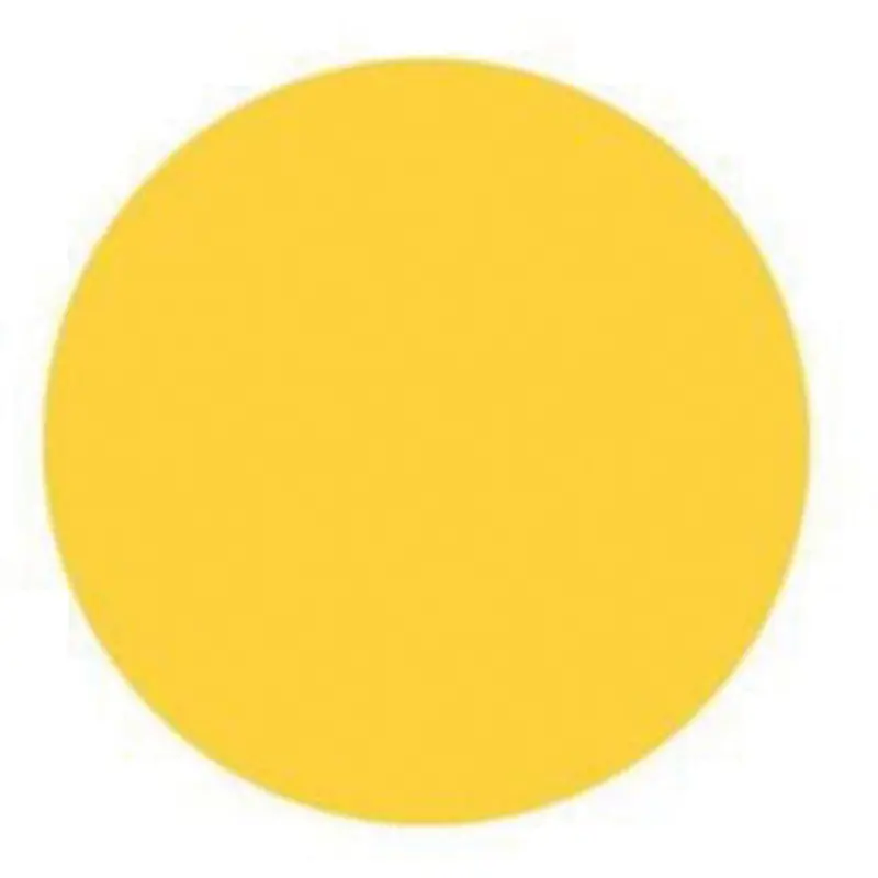 Round Write-On Labels, Circle, 3" L X 3" W, Yellow 1