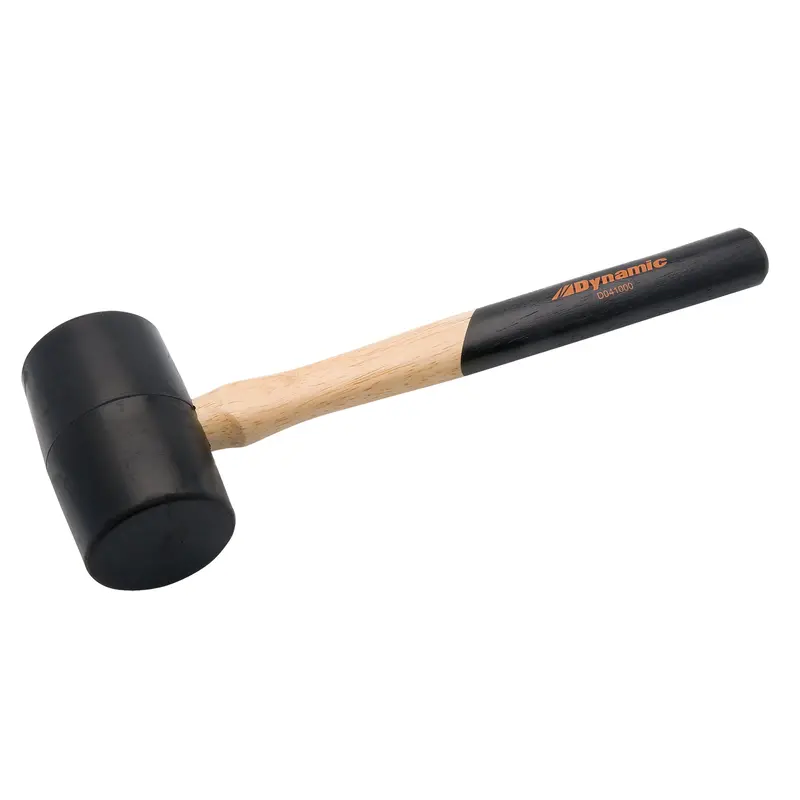 Rubber Mallet, 1 Lbs., Wood Handle, 11-3/4" L 1