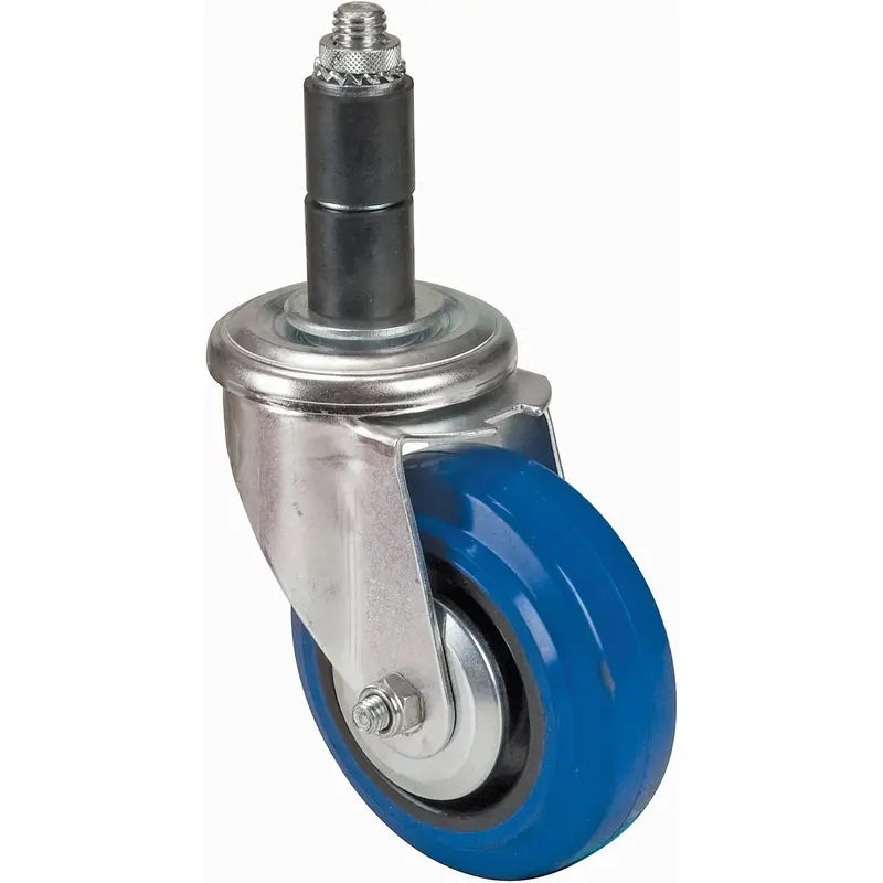 Rubber Stem Caster, Swivel, 4" (101.6 Mm) Dia. 1