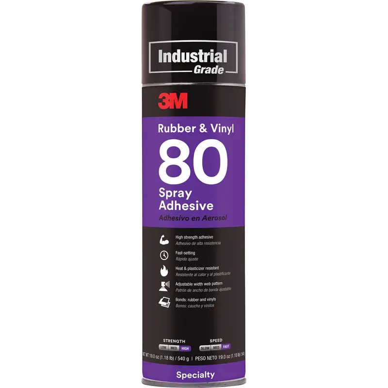 Rubber & Vinyl Spray Adhesive, Yellow, Aerosol Can 1