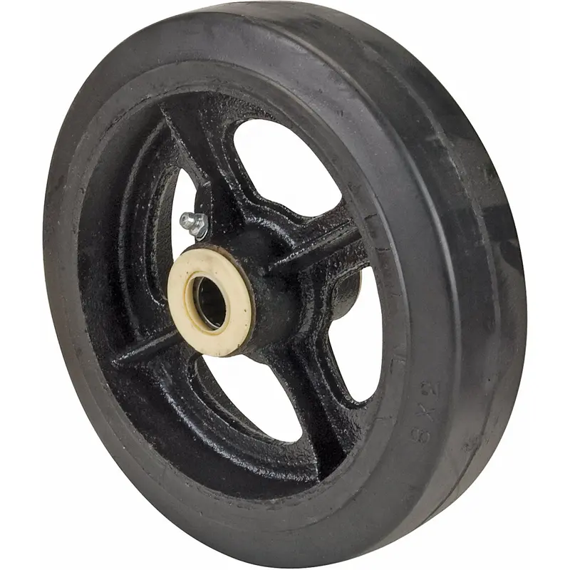 Rubber Wheels, 8" (203 Mm) Dia. X 2" (51 Mm) W, 600 Lbs. (272 Kg.) Capacity 1